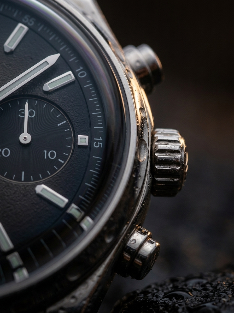Chronograph dial and platinum crown